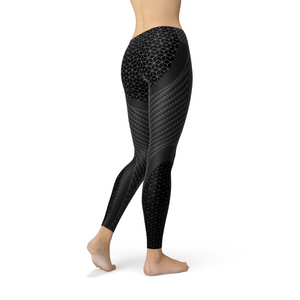 Womens Carbon Fiber Sports Leggings (Luxury Handmade)