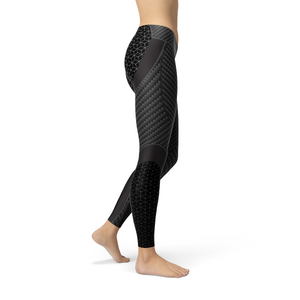 Womens Carbon Fiber Sports Leggings (Luxury Handmade)