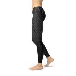 Womens Carbon Fiber Sports Leggings (Luxury Handmade)